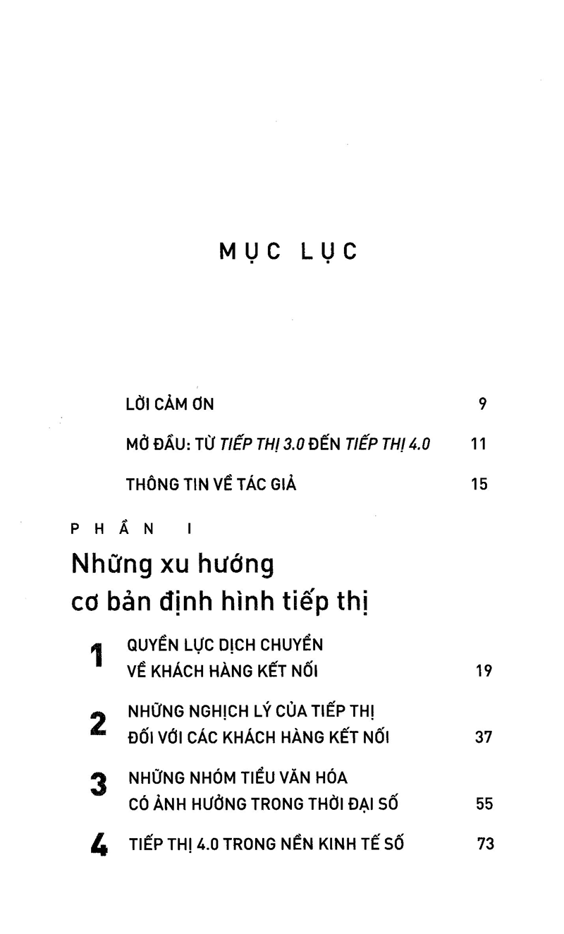 Mục lục của cuốn sách