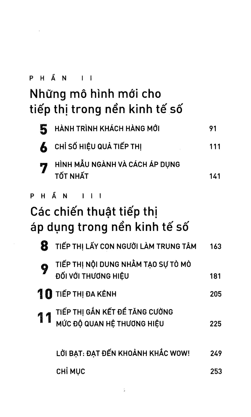 Mục lục của cuốn sách