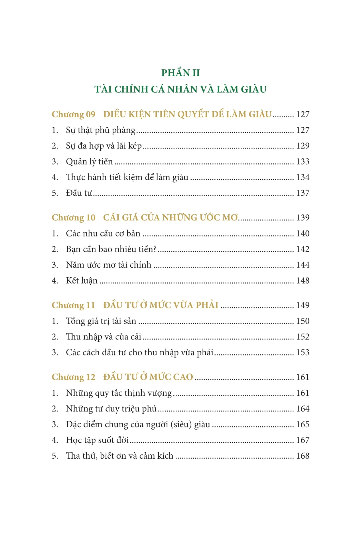 Mục lục cuốn sách